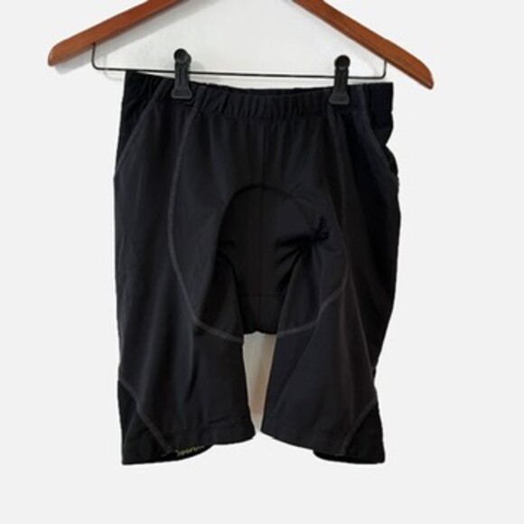 Sportneer Cycling Shorts Black 9" inseam Padded Seat Biking Active Athletic - Picture 1 of 6